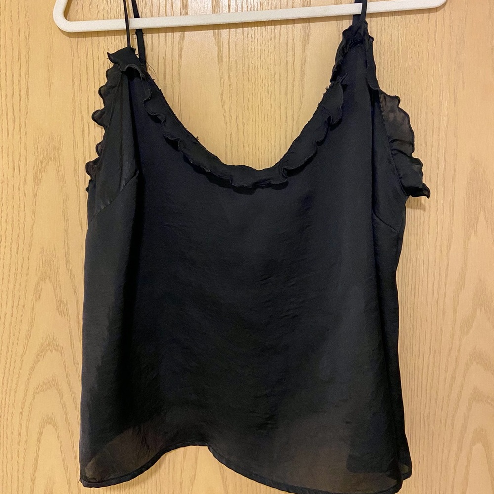 Black Silk Tank- Free People